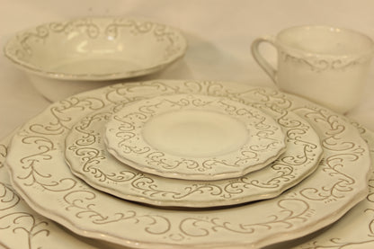 36 pc Florencia Traditional Ceramic Dinnerware Set (For 6 People)