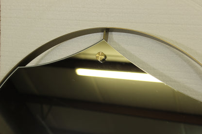 Artistic Burnished Satin Brass Hanging Wall Mirror