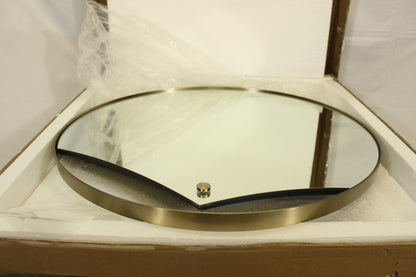 Artistic Burnished Satin Brass Hanging Wall Mirror
