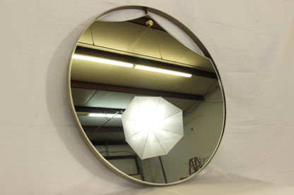 Artistic Burnished Satin Brass Hanging Wall Mirror