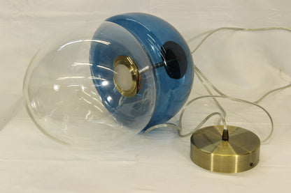 Royal Blue Glass Globe LED Pendant Light