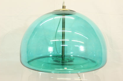 Aqua Green Glass Globe LED Pendant Light