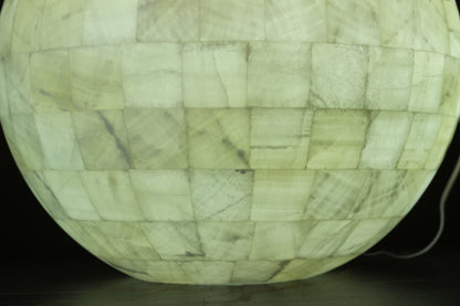 Handcrafted Onyx Sphere Lamp – 20" Translucent White Onyx Statement Lamp