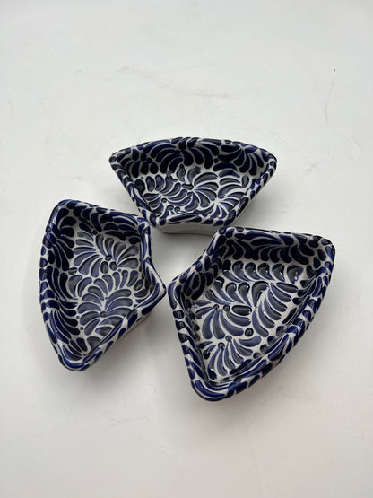 3pc Blue Talavera Serving Tray Set