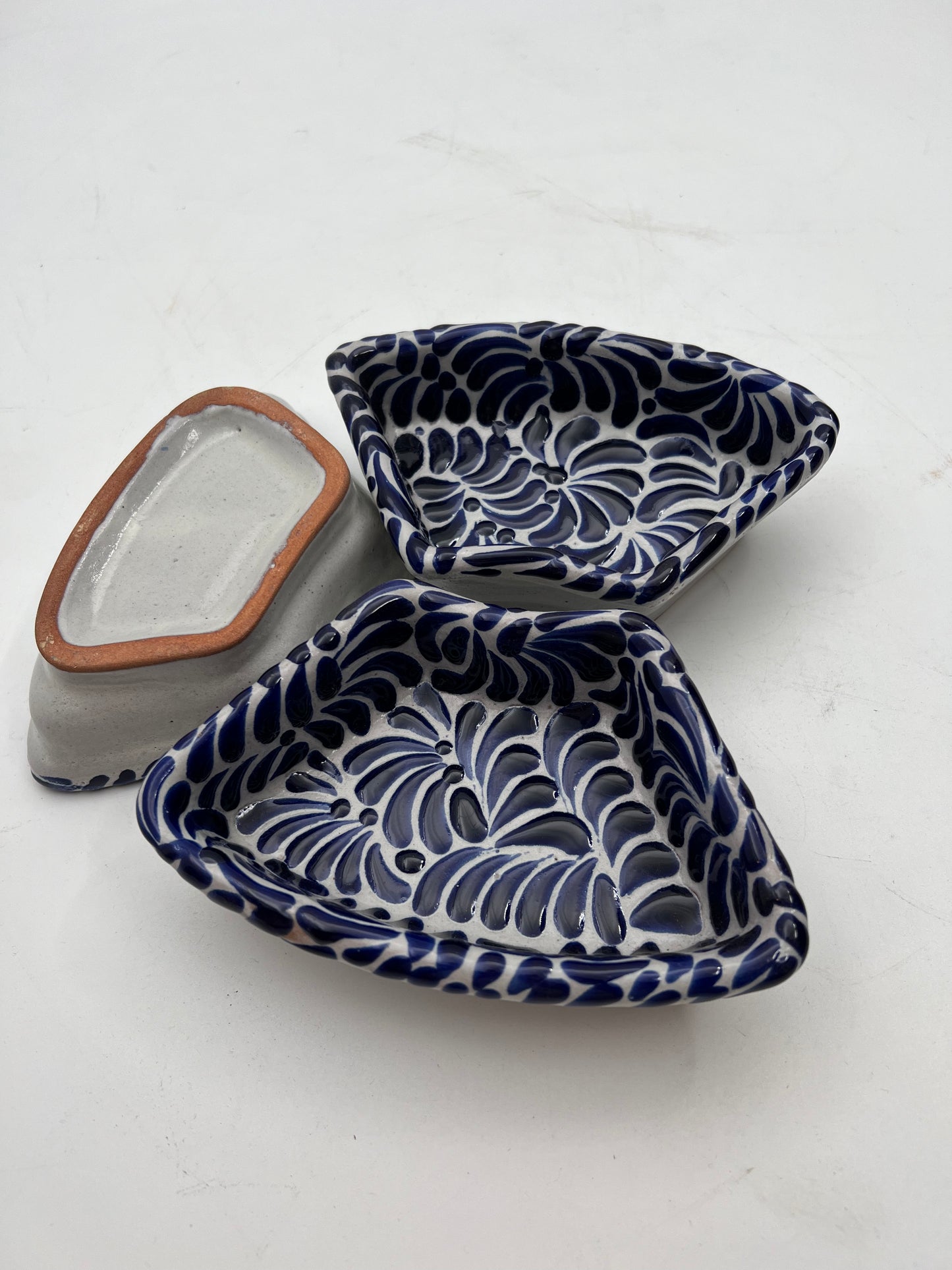 3pc Blue Talavera Serving Tray Set
