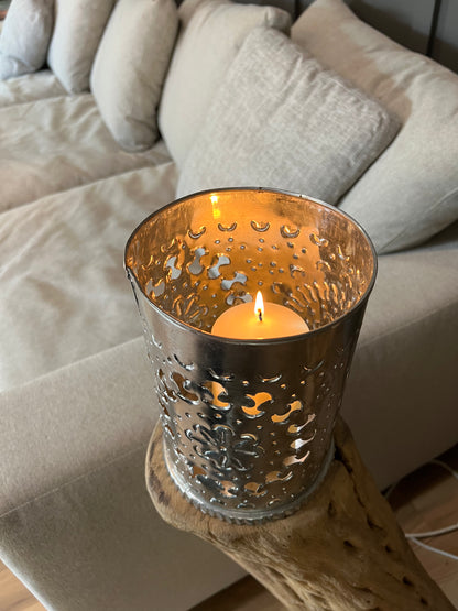 Silver Tin Candelabro