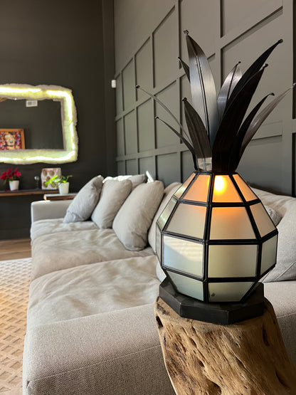 Tin & Glass Pineapple Candelabro