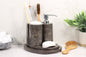 Brown Marble Bathroom Accessory Set – 5 Piece Handcrafted Set