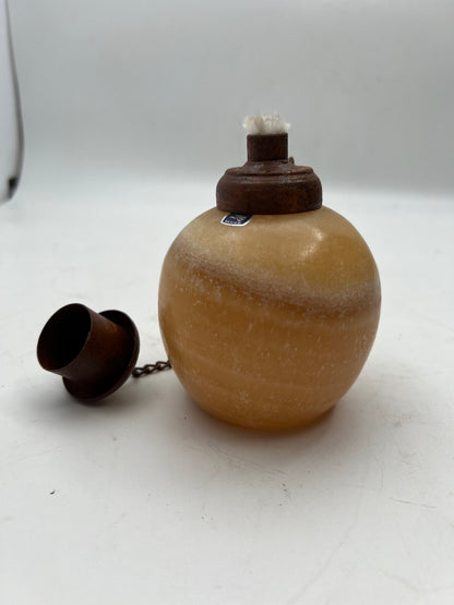 Yellow Onyx Stone Citronella Candle