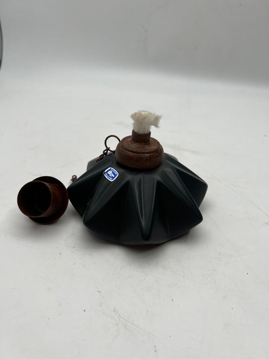 Black Ceramic & Brass Citronella Candle