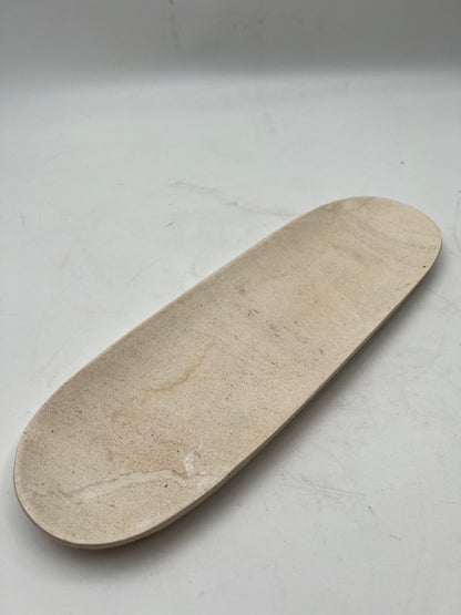 Beige Marble Food & Decor Tray
