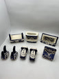 8pc Blue Talavera Bathroom Hardware Set