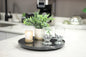 Black Marble Lazy Susan Serving Tray – 14" Handcrafted Rotating Tray