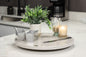 Grey Marble Lazy Susan Serving Tray – 16" Handcrafted Rotating Tray