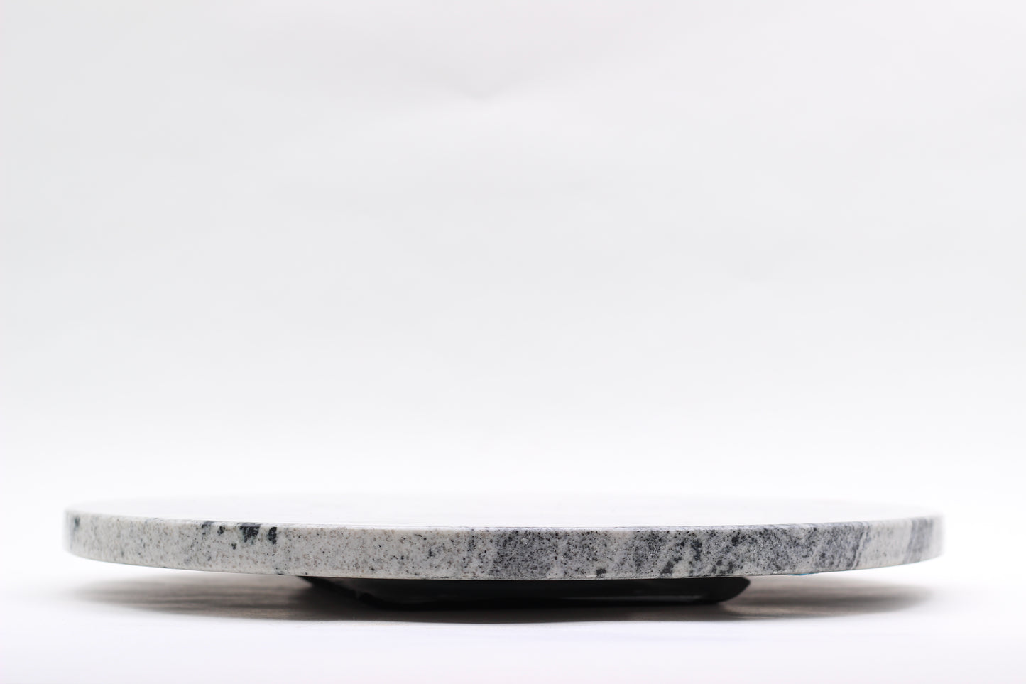 Black & White Marble Lazy Susan Serving Tray – 16" Handcrafted Rotating Tray