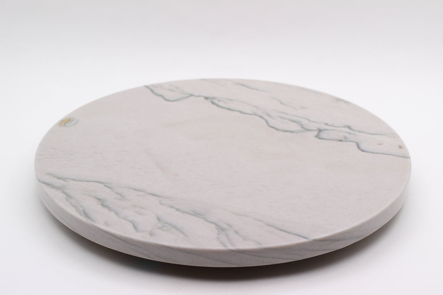 Grey Marble Lazy Susan Serving Tray – 16" Handcrafted Rotating Tray