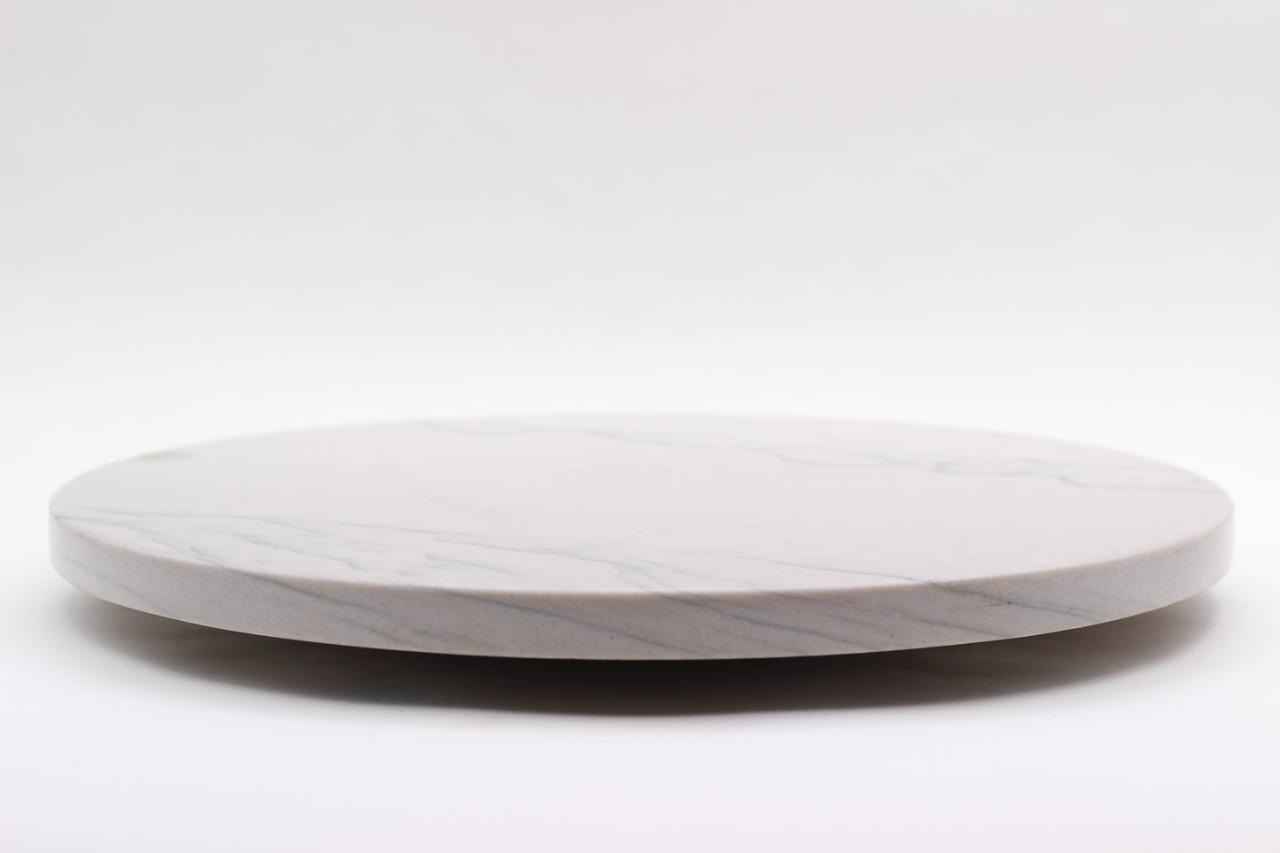 Grey Marble Lazy Susan Serving Tray – 16" Handcrafted Rotating Tray