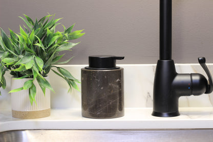 Brown Marble Foaming Soap Dispenser – 10oz Pump Bottle
