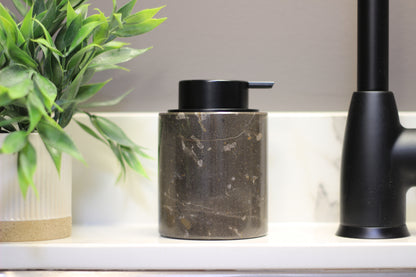 Brown Marble Foaming Soap Dispenser – 10oz Pump Bottle