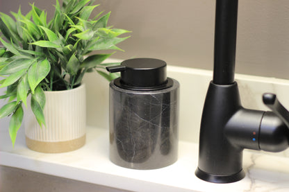 Black Marble Foaming Soap Dispenser – 10oz Pump Bottle