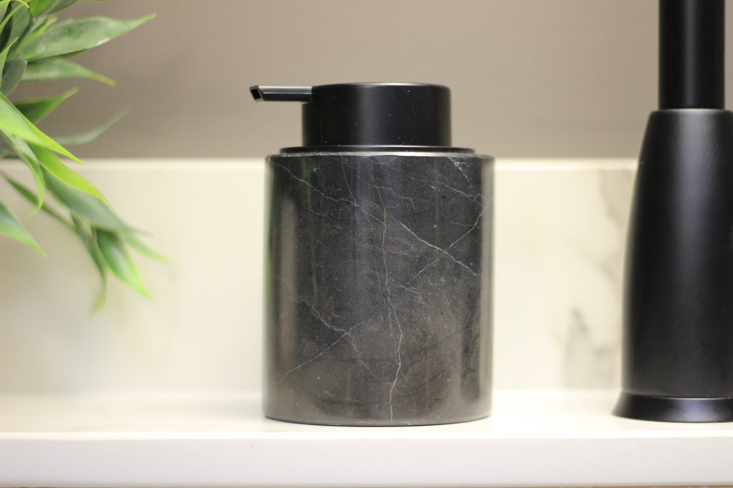 Black Marble Foaming Soap Dispenser – 10oz Pump Bottle