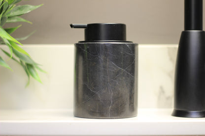 Black Marble Foaming Soap Dispenser – 10oz Pump Bottle