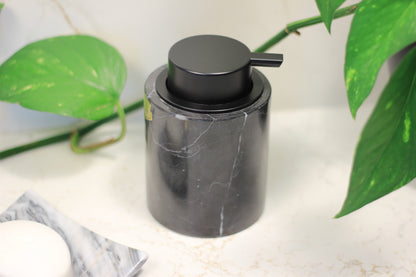 Black Marble Foaming Soap Dispenser – 10oz Pump Bottle