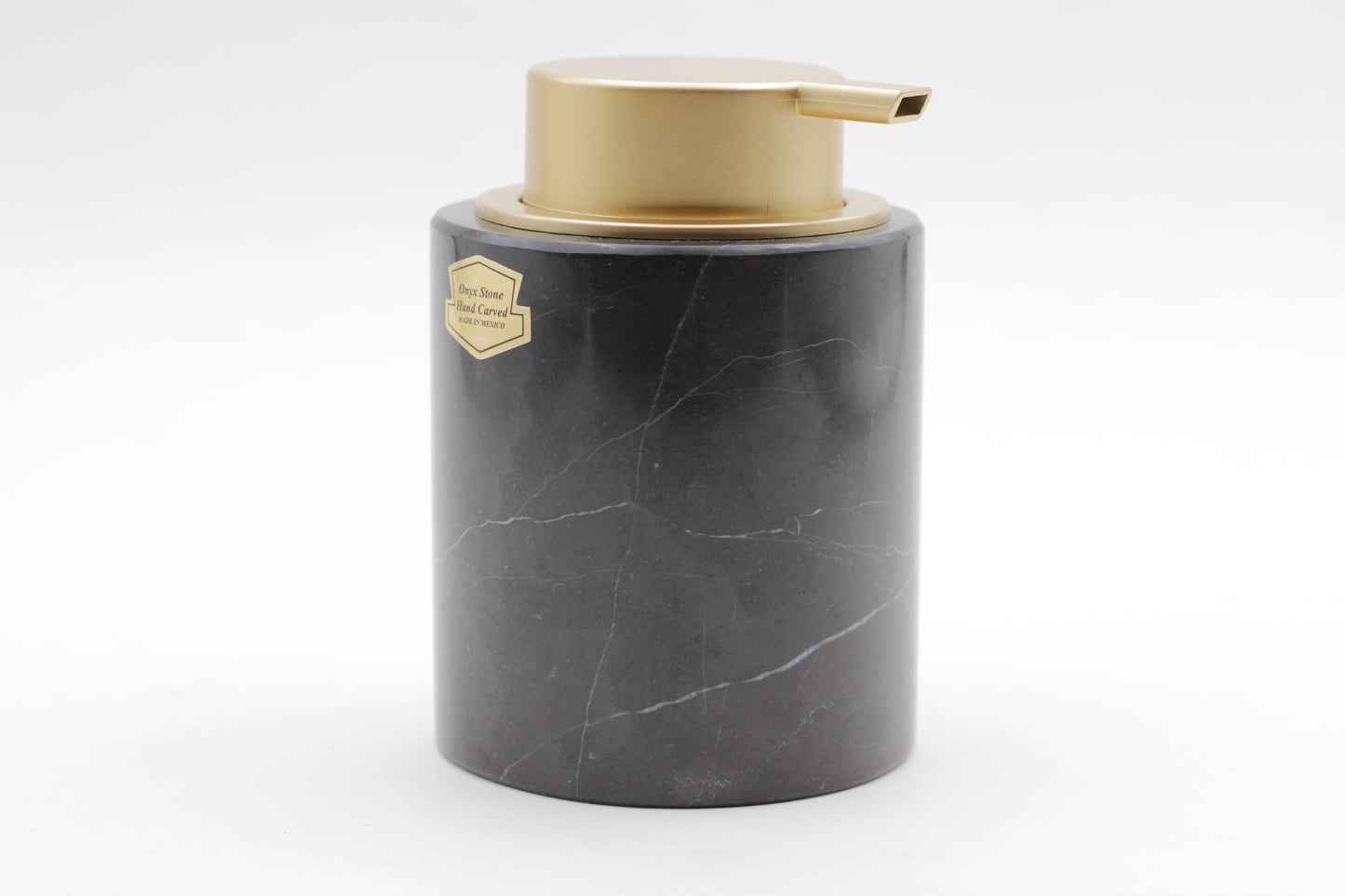 Black Marble & Gold Foaming Soap Dispenser – 10oz Pump Bottle