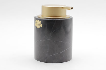 Black Marble & Gold Foaming Soap Dispenser – 10oz Pump Bottle