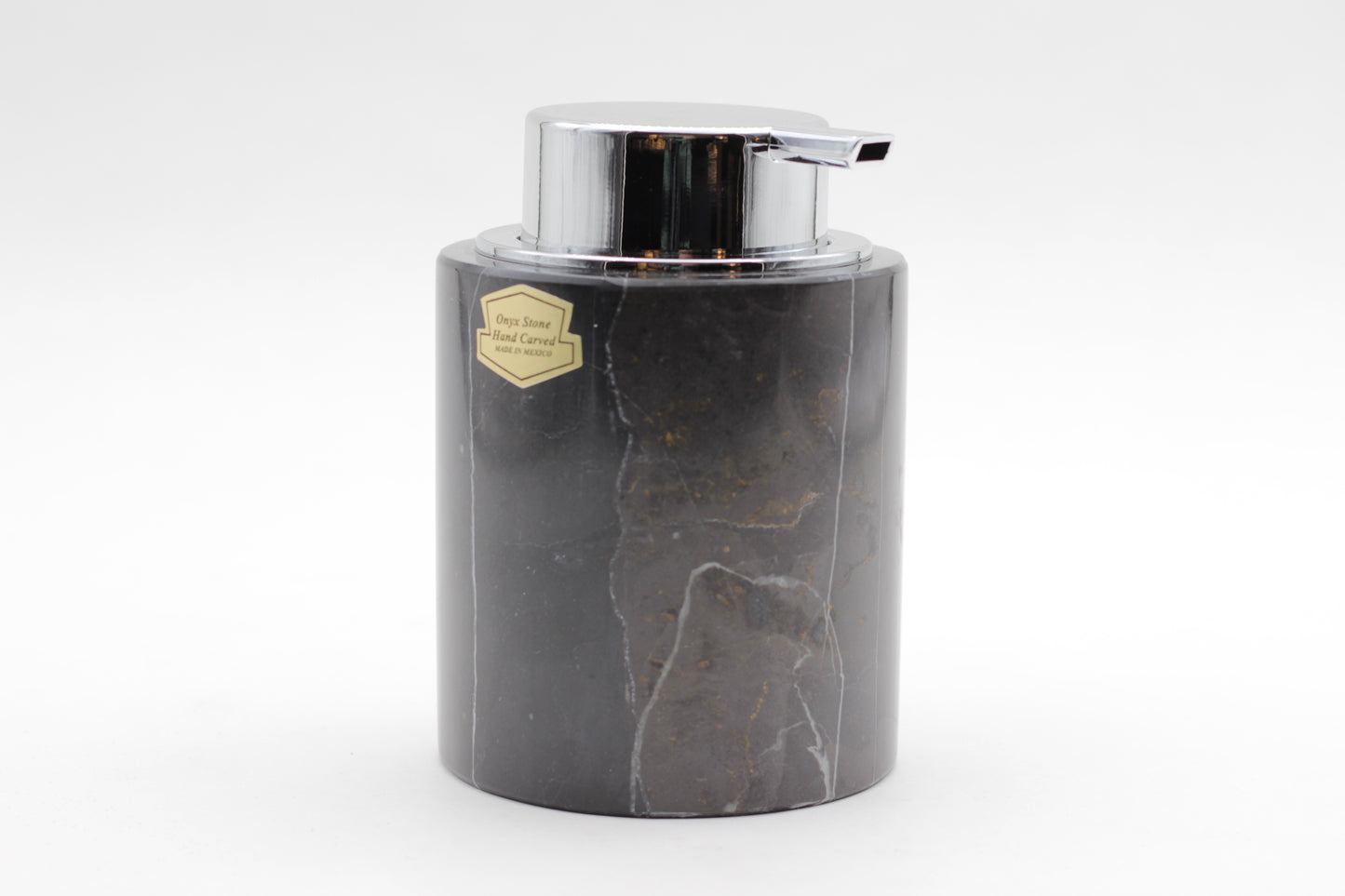 Black Marble & Silver Foaming Soap Dispenser – 10oz Pump Bottle