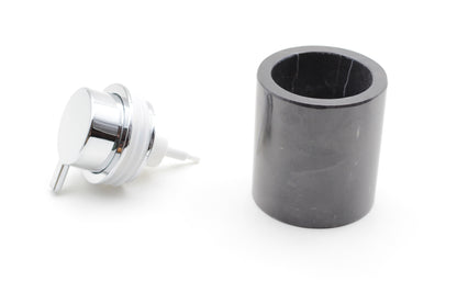 Black Marble & Silver Foaming Soap Dispenser – 10oz Pump Bottle
