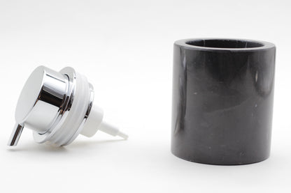 Black Marble & Silver Foaming Soap Dispenser – 10oz Pump Bottle