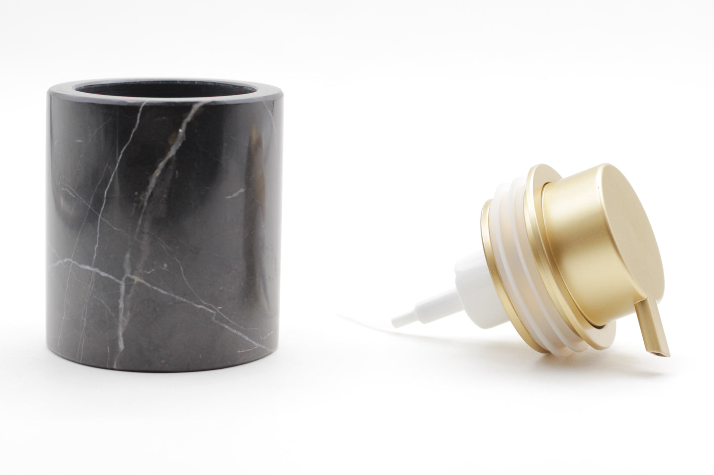 Black Marble & Gold Foaming Soap Dispenser – 10oz Pump Bottle