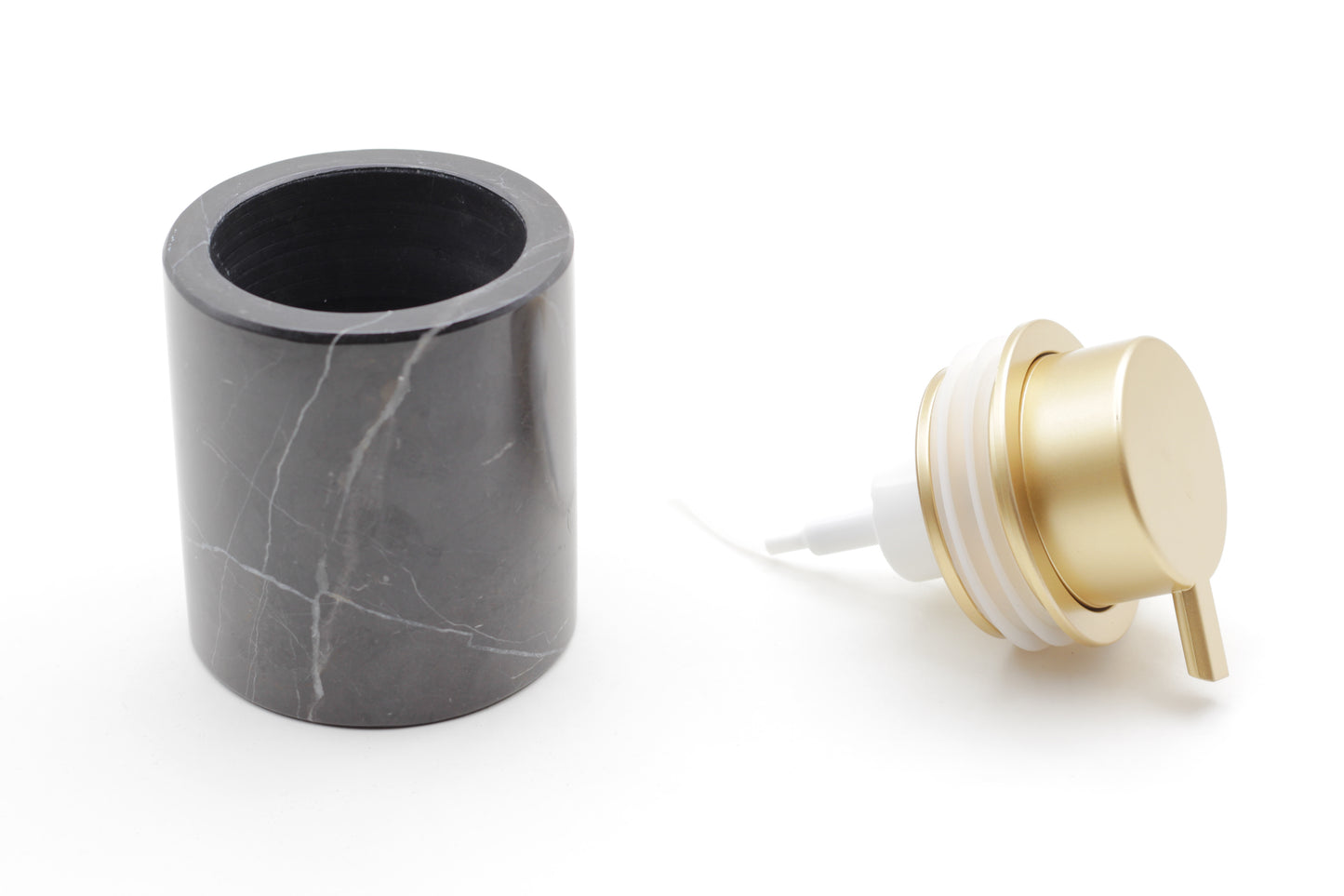 Black Marble & Gold Foaming Soap Dispenser – 10oz Pump Bottle