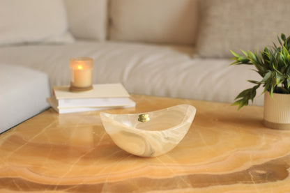 White Onyx Rice Bowl – Handcrafted 8" Serving & Decorative Bowl