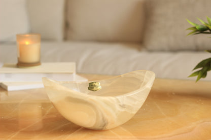 White Onyx Rice Bowl – Handcrafted 8" Serving & Decorative Bowl