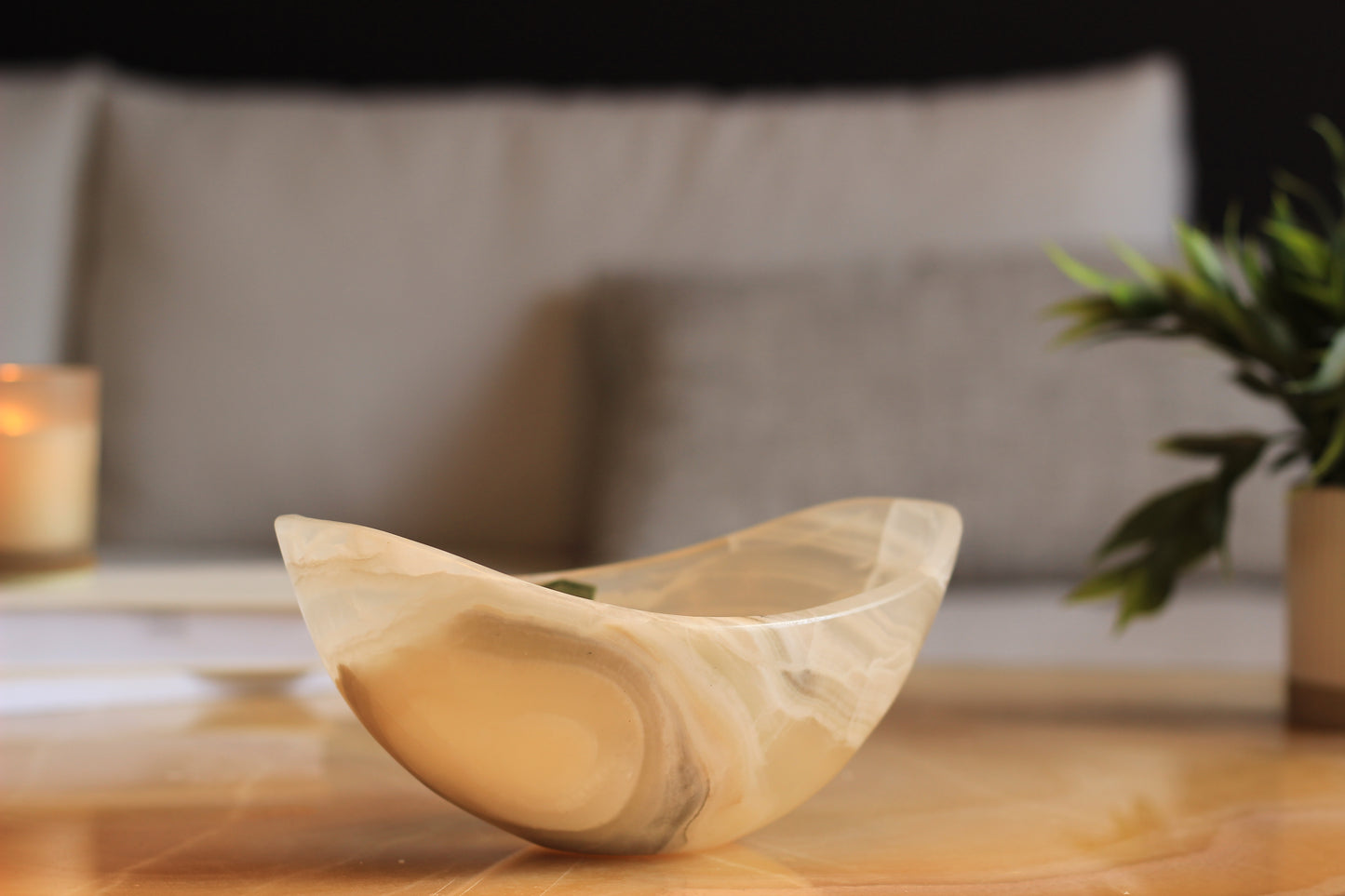 White Onyx Rice Bowl – Handcrafted 8" Serving & Decorative Bowl