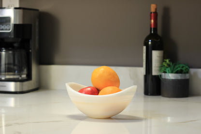White Onyx Rice Bowl – Handcrafted 8" Serving & Decorative Bowl