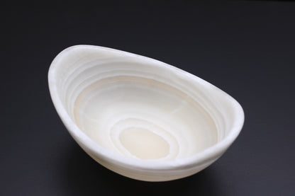 White Onyx Rice Bowl – Handcrafted 8" Serving & Decorative Bowl