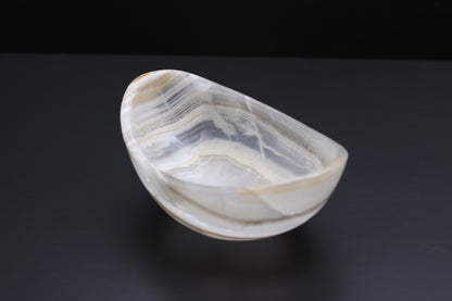 White Onyx Rice Bowl – Handcrafted 8" Serving & Decorative Bowl