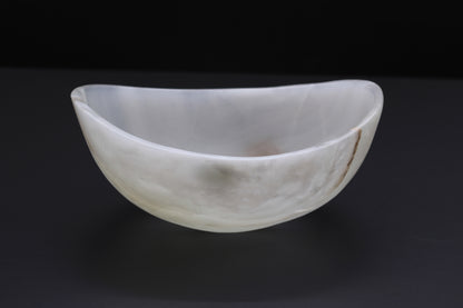 White Onyx Rice Bowl – Handcrafted 8" Serving & Decorative Bowl