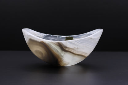White Onyx Rice Bowl – Handcrafted 8" Serving & Decorative Bowl