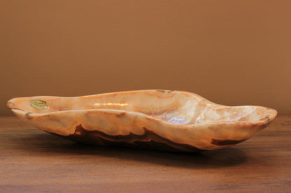 Honey Onyx Accent Centerpiece Tray – 13" x 7" Handcrafted Decorative Piece