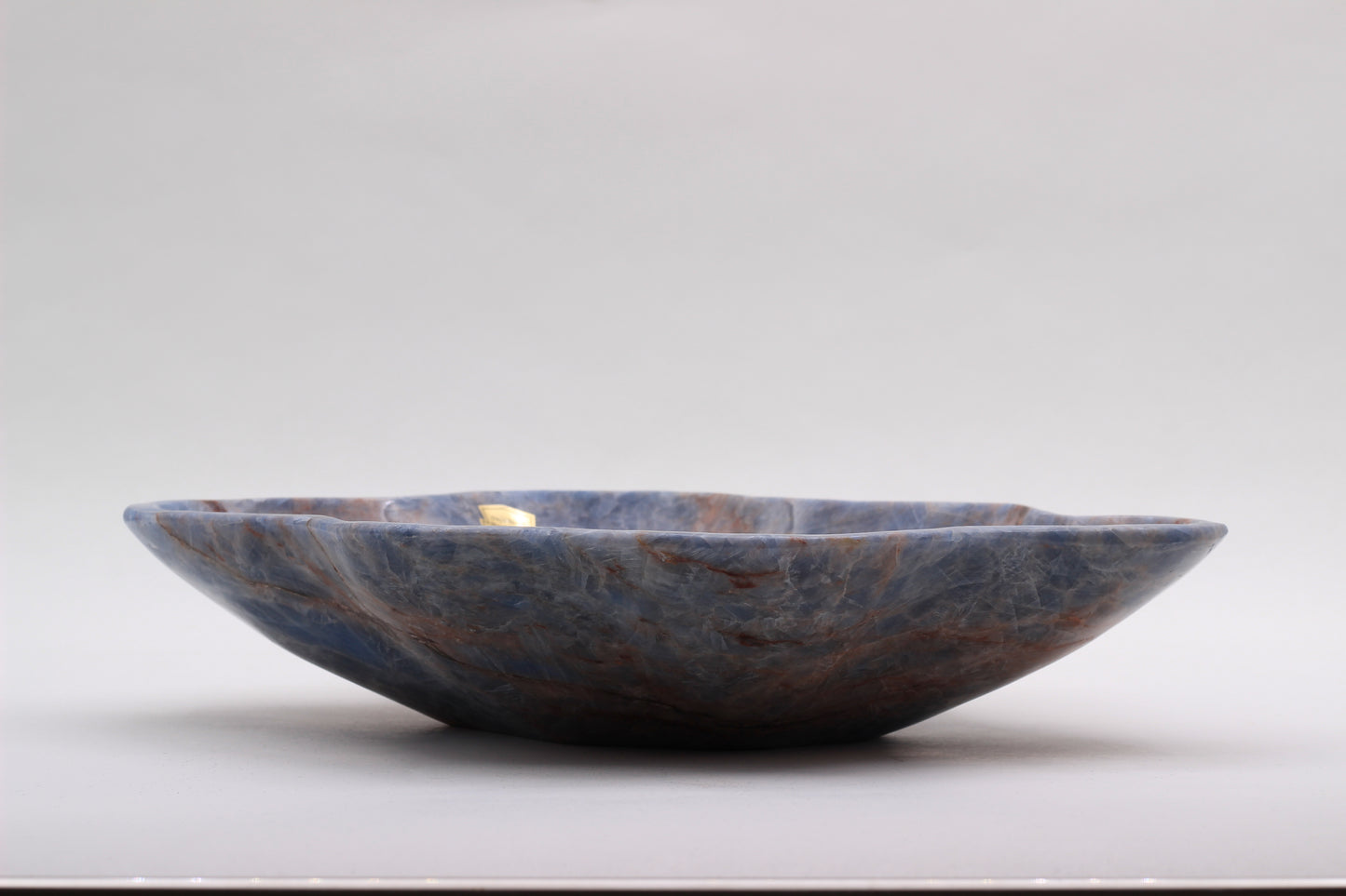 Blue & Red Onyx Centerpiece Bowl – 13" x 10" Handcrafted Decorative Accent