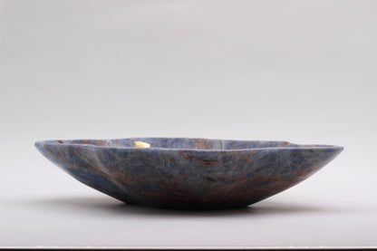 Blue & Red Onyx Centerpiece Bowl – 13" x 10" Handcrafted Decorative Accent
