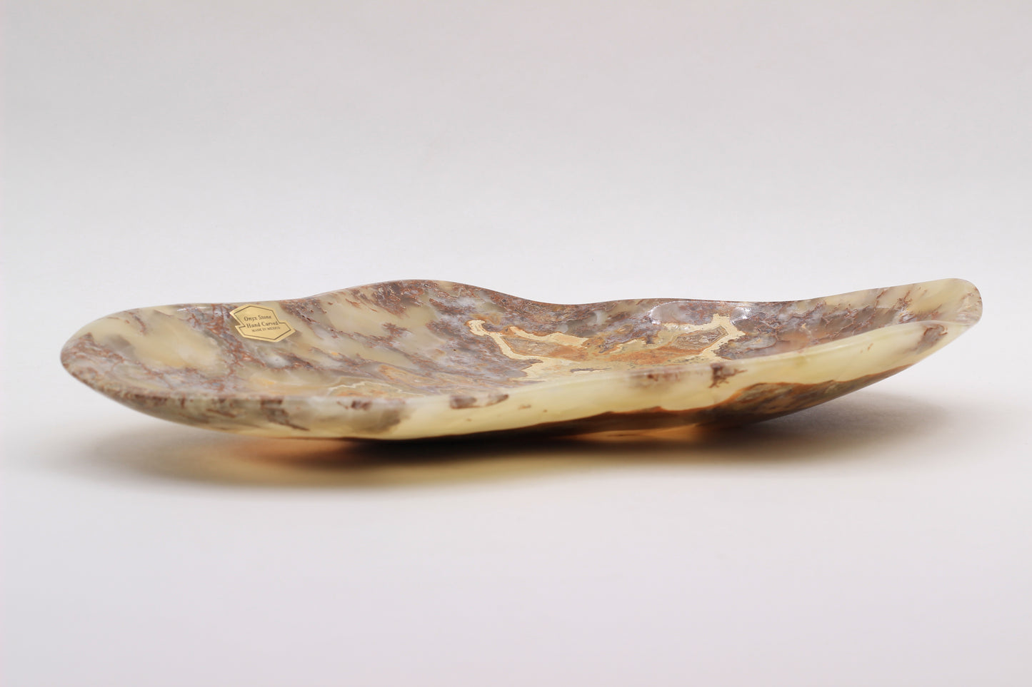 Green Onyx Accent Centerpiece – 13" x 8" Handcrafted Decorative Piece