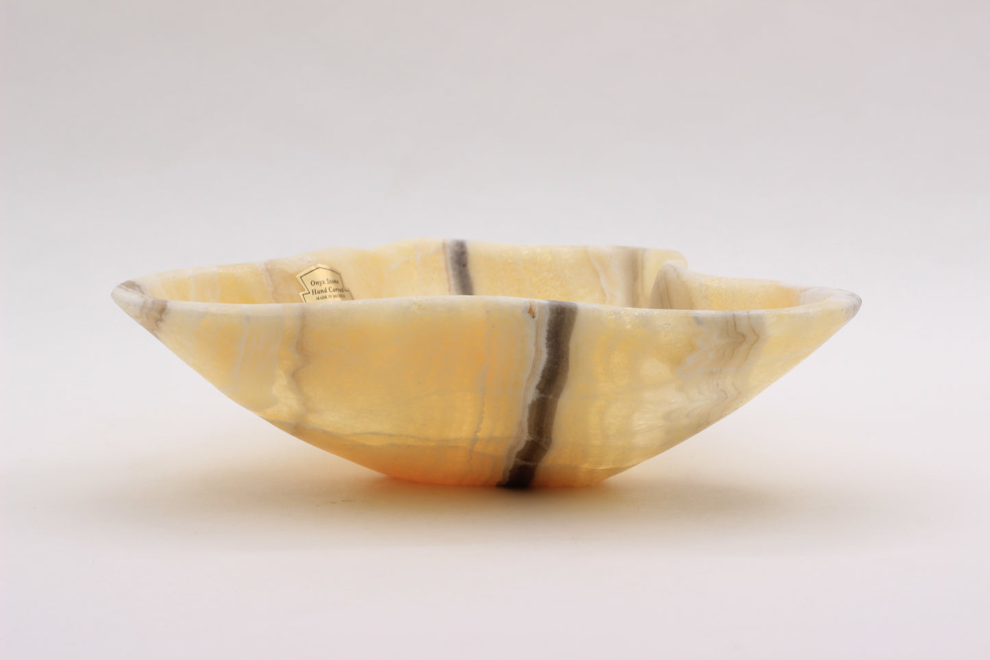 Honey Onyx Accent Centerpiece– 9" x 8" Handcrafted Decorative Piece