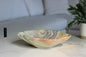 Green Onyx Accent Centerpiece Bowl – 10" x 9" Handcrafted Decorative Piece