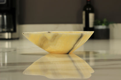 Honey Onyx Accent Centerpiece– 9" x 8" Handcrafted Decorative Piece