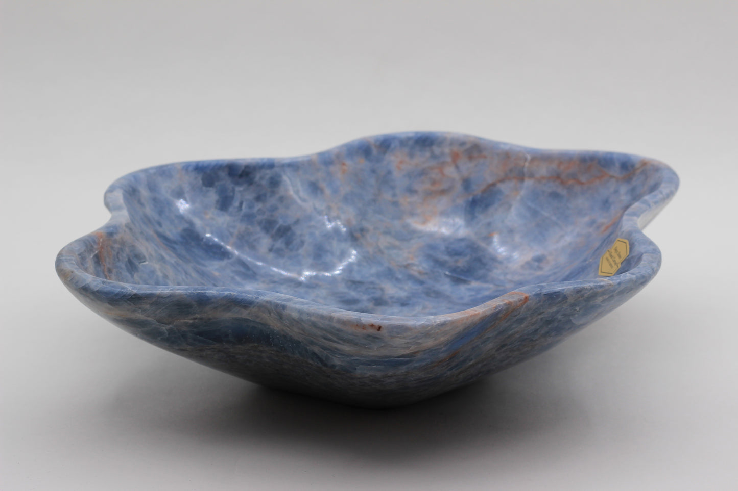 Blue Onyx Centerpiece Bowl – 12" x 10" Handcrafted Decorative Accent